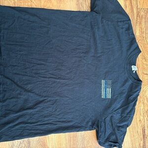 Gildan Navy T-Shirt with Flag Accent